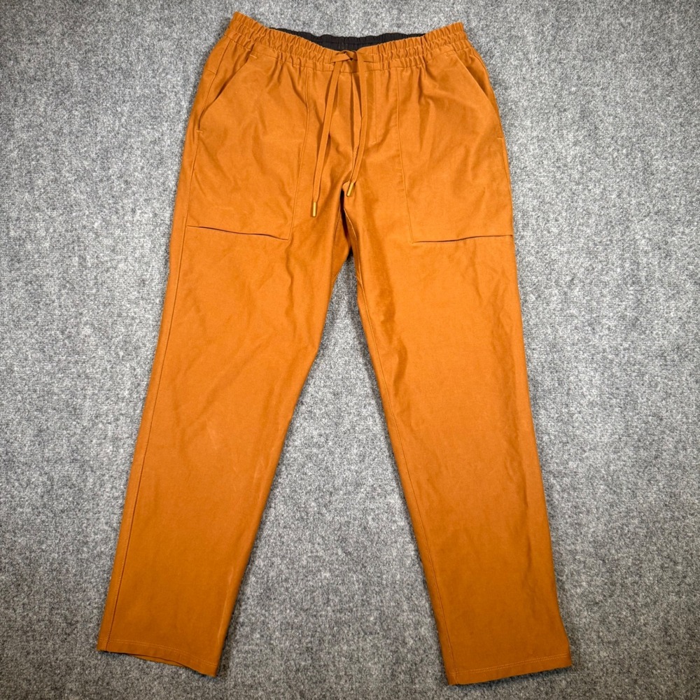 Lululemon Bowline Pull On Pants Mens Large Ulitech Rust Elastic Waist Casual